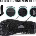 Barefoot Shoes Women Men Hike Comfortable Grounded Lightweight Footwear Non-Slip Sole Wide Toe Box (Black)