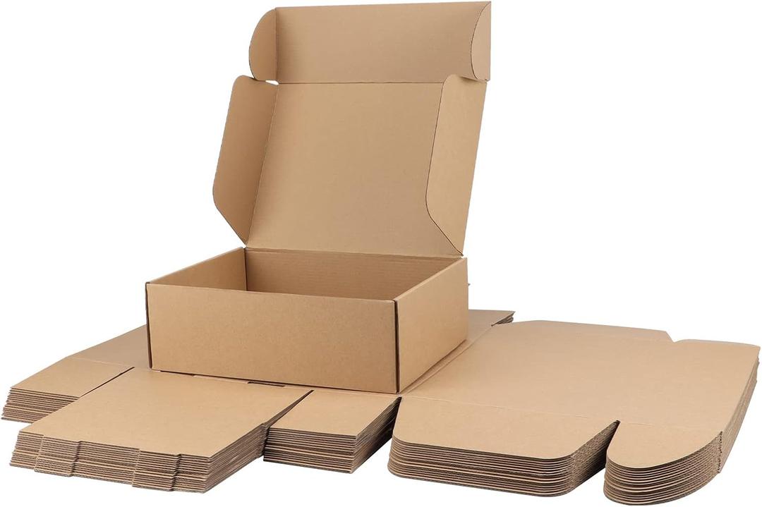 PHAREGE 12x9x4 inch Shipping Boxes Bulk 20 Pack Brown, Tab Lock Tuck Top Mailer Boxes for Packaging Small Business, Medium Cardboard Gift Boxes for Wrapping Mailing Present