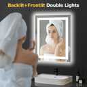 Hivone 24X30 LED Bathroom Mirror with Lights, Anti-Fog, Dimmable, Backlit + Front Lit, Smart Bathroom Vanity Mirror, Memory Function, Shatterproof, Tempered Glass (Horizontal/Vertical)