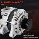 New Alternator Replacement Compatible with 2013-2017 Honda Accord L4 2.4L Automatic CVT Transmission Replace# 14489N 14489 31100-5A2-A02RM AMT0277 AHGA88 31100-5A2-A02