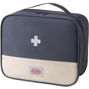 Red First Aid Bag Empty 1st Aid Bag Medical Travel Case First Responder Emergency Storage Compact Medicine Bags for Car Home Office Kitchen Sport Outdoors (Blue)