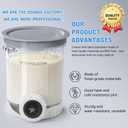 GuanQiao 4 Pack Creami Swirl Pints & Lids for Ninja, Compatible with NC700 Series Ninja Swirl Ice Cream & Soft Serve Makers, with 4 Spoons & 64 Writable Labels, BPA-Free & Dishwasher Safe, Grey Lids