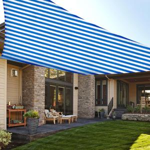 LOVE STORY 12' x 12' Square Blue-White Sun Shade Sail Canopy UV Block for Outdoor Patio Garden Backyard