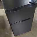 COWSAR 3.2 Cu.Ft Mini Fridge and Freezer, Double Door Compact Fridge for Bedroom, Adjustable Thermostat, Energy-efficient Low Noise Small Refrigerator For Dorm, Office, Bar, RV, Bedroom (Black)