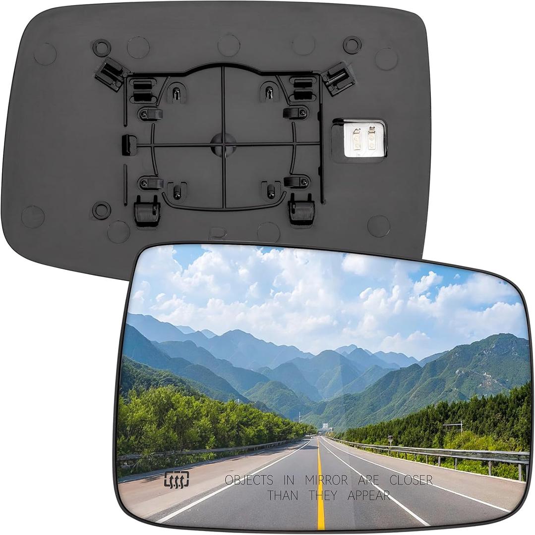 Passenger Side Mirror Replacement for 2009 2010 2011 2012 2013 2014 2015 2016 2017 2018 Dodge Ram 1500 2500 - Convex Mirror Glass, Right Side Rear View Mirror with Power Heated