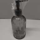 Grey Glass Soap Dispenser with Black Plastic Pump, 13.5oz Refillable Liquid Hand Soap Dispenser, Lotion Dish Soap Dispenser for Modern Home Decor, Bathroom, Kitchen Countertop, Hotel (Gray)