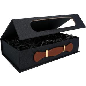 Photo Storage Box Stylish 5" x 7" Picture Storage Container Linen Memory Box Perfect to Store Photos, Keepsake, Scrapbook Supplies and Other Memories, Black