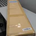 RUMOSE Matte Black Shower Panel Tower System, 5-Function Shower Faucet Set LED Light Rainfall Shower Head Digital Display with Massage Jets Tub Spout Shower Shelves, Stainless Steel, Wall Mount