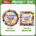 50Pcs International Flags Paper Plates and Napkins - World Cup 2026 Dessert Plates Disposable Soccer Party Supplies for Football Game Day, Kids Birthday & Sports Celebration Decorations