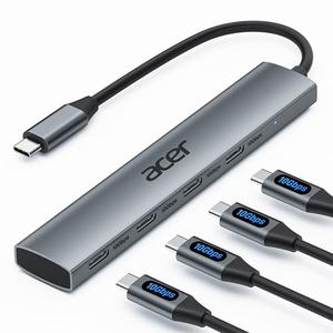 Acer USB C Hub, 10Gbps Type C Splitter with 4 USBC 3.2 Port, High Speed Type C Multiport Adapter for MacBook Air/Pro, iPhone 16/15, iPad, Surface Pro and More 【Not Support Charging or Video Output.】