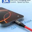 AGVEE 2 Pack 3ft Coiled Short USB to USB-C Charging Cable [USB-IF Certified] 3A Fast Charger Cord in Car for iPhone 17/16/15 CarPlay, Galaxy S25 S24 S23 S22 S21 S10 S9 S8, Google Pixel, Red