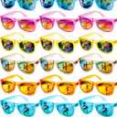 18 Pack Kids Sunglasses Bulk Party Favors, Neon Sunglasses with UV400 Protection for Kids Age 3-8,Great Gift for Birthday ，Graduation Party Supplies Party, Beach, Pool，Boys Girls Goody Bag Stuffers