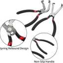 2Pcs Electrical Disconnect Pliers for Cars, Electrical Connector Removal Pliers Automotive Fuel Line Disconnect Repair Tool Set for Fuel Injectors, Sensors (Black)