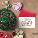 2 x Funny Naughty Butt Christmas Card for Him Her, Hilarious Holiday Greeting for Husband Wife Boyfriend Girlfriend, Unique Xmas Humor Card Gift for Men Women