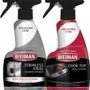 Weiman Stainless Steel Cleaner & Cooktop Daily Cleaner - 12 Ounce - Kitchen Appliance Cleaner Kit