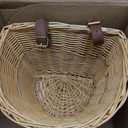 ProSource Wicker Bike Basket Front Cargo for Women and Men, Fits Most Bicycles, Beach Cruisers, Stationary Equipment, and Ebikes, Light Brown, 13"l X 10"w X 10"h