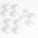 eXtremeRate Replacement Two-Tone Jelly Buttons for JoyCon, White & Clear with Symbols Custom Controller ABXY Direction Home Capture + - Keys, DIY Action Face Buttons for Nintendo Switch & Switch OLED