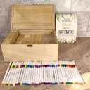 98PCS Baby Shower Games Sign Kit, Baby Shower blocks to decorate - 60 blank wooden blocks(1.5 inches each),36 markers ,a baby shower sign and wooden Storage Box,fun party favors