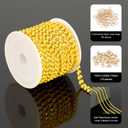 YOUBEIYEE 3M Gold Plated Chain Necklace for Women Jewelry DIY Copper Arrow Cable Link Chain Jewelry Making Supplies Findings Yellow Enamel Craft Chain Roll