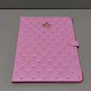 Changjia for iPad Air 13 Inch Case M3 2025/M2 2024, iPad Pro 12.9 (6th/5th/4th Gen 2022/2021/2020),Cute Crown Rhinestone Elegant PU Leather Auto Sleep/Wake Stand Protective Case for iPad Air 13", Pink