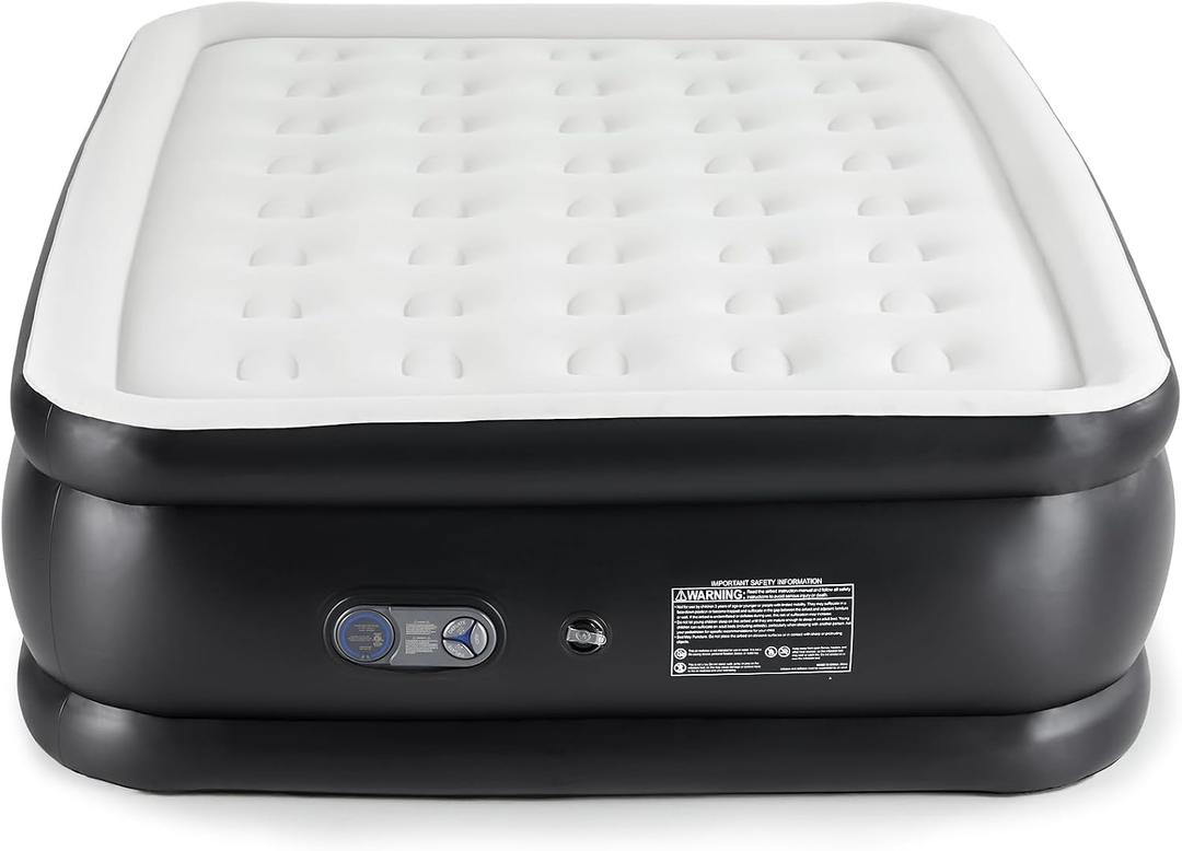 Sweetcrispy Weight Capacity 660 lbs Air Bed, Double Height, Non-Slip Bottom Design, Queen Air Mattress - 16" Inflatable Blow Up Airbed with Built-in High Capacity Pump for Home or Camping
