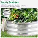 JERIA Raised Garden Bed,Galvanized Raised 421ft Planter Boxes Outdoor with Easy Assembly, Large Garden Bed for Vegetables, Fruits, Flowers