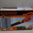 BLACK+DECKER Electric Leaf Blower, Handheld Blowers for Lawn Care, Lightweight, 180 MPH 180 CFM, 7-Amp, Corded (LB700)