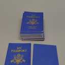 XIISVINT 30 Pcs Blank Passport Notebook Blue Passport Book Fake Passport Travel Journal Sticker Collection Book for Kids School Projects World Travel Pretend Activity Party Favors, 5.51x3.9 Inch