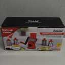 Geedel Rotary Cheese Grater Cheese Shredder - Upgraded 5-in-1 Cheese Grater with Handle and Strong Suction Base, Multi-purpose Vegetable Slicer Ice Shaver Nuts Grinder for Ice, Vegetables, Fruit, Nuts (White)