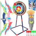 2 Pack Bow and Arrow Set for Kids 8-12 Year Old, LED Light Up Archery Toy with 20 Suction Cup Arrows 6 Magnetic Darts and Standing Target, Indoor Outdoor Activity Toys for Ages 4-6 8-13 No Battery