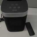 Small Portable Space Heater for Indoor Use - with 70Rotating Feature, JIBUFI 1500W PTC Electric Heater, Rapid and Safe Heating, Remote Control, 1-12 Hr Timer for Bedroom, Office (9.96" / 70 Oscillation)