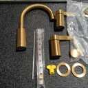 Moen Brushed Gold Cia Widespread 2-Handle High-Arc Bathroom Faucet for 3-Hole Bath Sink, Valve Required, T6222BG