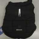 Spark Paws Dog Winter Jacket, Water-Resistant Coat, Warm Reflective Windproof Fleece-Interior, for Medium and Large Dogs - Black - M (M: 10-15lbs)