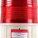 Strobe Beacon Warning Light Battery Flashing Lights with 89dB Alarm Sound LED Red Magnetic Strobe Light for Site, Road Construction Safety Warning