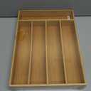 Silverware Organizer Kitchen Drawer Organizer Utensil Organizer Bamboo Silverware Holder Cutlery Organizer in Drawer Flatware Organizer Tray(5 slots, Natural