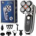 Head Shavers for Bald Men,Electric Razor for Men,IPX7 Waterproof Wet/Dry Bald Head Shaver, Flex Blades for a Close Shave,LED Display Electric Rechargeable Head Shaving Mens Kit with Type-C Charge