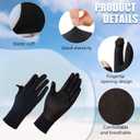 2 Pairs Women's UV Sun Protection Sunblock Gloves Full Finger Breathable Non-Slip Touchscreen Driving Gloves