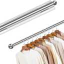 12" Valet Rod Standard for Closet, Slide Out Closet Valet Rod - 12" to 22", Polished Chrome Finish, Heavy-Duty 40lbs Capacity