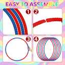 Soulchen 2 Pcs Toy Hoop Exercise Hoop Detachable Adjustable Plastic Hoops Playground Equipment for School Colored Hoops Circles Exercise Ring for Teens Dog Agility Equipment