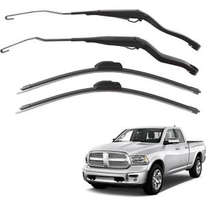 Front Windshield Wiper Arm With Blade Compatible with Ram
2011-2015 Ram 1500/2500/3500 2012-2015 Ram 4500/5500 42765 42764 55277449AA