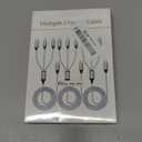 Multi Charging Cable 4ft 3Pack Usb Charger 3 in 1, C Port Multi iPhone Charger Cable Nylon Braided Apple MFi Certified Fast Charging Cord with Type-C/Usb C Micro Lightning for Phone iPad iPhone Tablet (Gray Silver-3Pack)