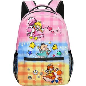 Brainy Princess Backpack 16" Cute Pink Pretty Girls Women Peach Daisy Rosalina Cartoon (Princess Pink)