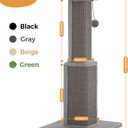 PAWZ Road Large Cat Scratching Post 32 Tall Scratching Post for Indoor Cats Adults Ultimate Scratch Post with Woven Sisal, Large Base and Removable Dangling Ball- Grey