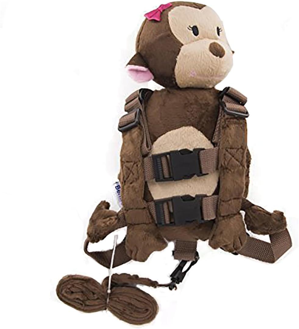 2 in 1 Female Orangutan Toddler Safety Harness Backpack Children's Walking Leash Backpack Toddler Leash for 1-3 Years Old Kid Leash for Girls