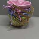JOYIN 3 PCS Easter Bamboo Baskets with Plaid Lining and Handle and 3 Colors Grass Paper Shreds for Easter Egg Hunt, Kids Party Treats, Filling with Party Favors (Blue, Pink, Green)