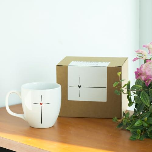 UPPOCKK 16 Oz Mug, Christian Mug Cup For Coffee Tea Milk, White Mug for Men Women Office Work Gifts for Women Men Friend Birthday Microwave Dishwasher Safe Gift For Mother Father, Faith Bekind Design