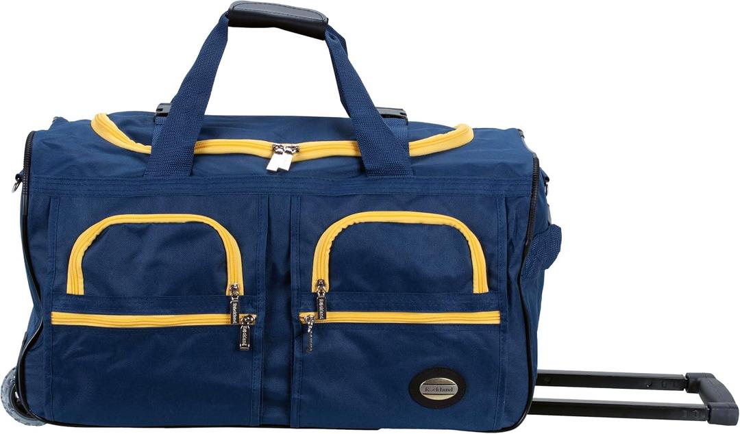 Rockland Rolling Duffel Bag, Black, 22"