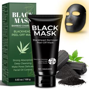 Blackhead Remover Mask, Charcoal Peel-Off Face Mask Deep Pore Cleansing, Reduces Blackheads, Excess Oil, Black Head Remover for Face for Oily and Combination Skin, Pore Cleaner for Unisex Adults