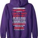 I'm Not A Perfect Daughter But My Crazy Dad Loves Daughter Zip Hoodie (Purple, S)