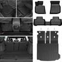 Floor Mats for BMW X3 G01 2018-2024, All Weather Floor Mats Trunk Cargo Liner with Backrest Protectors Accessories, Full Coverage Set (Not fit X3 30e)